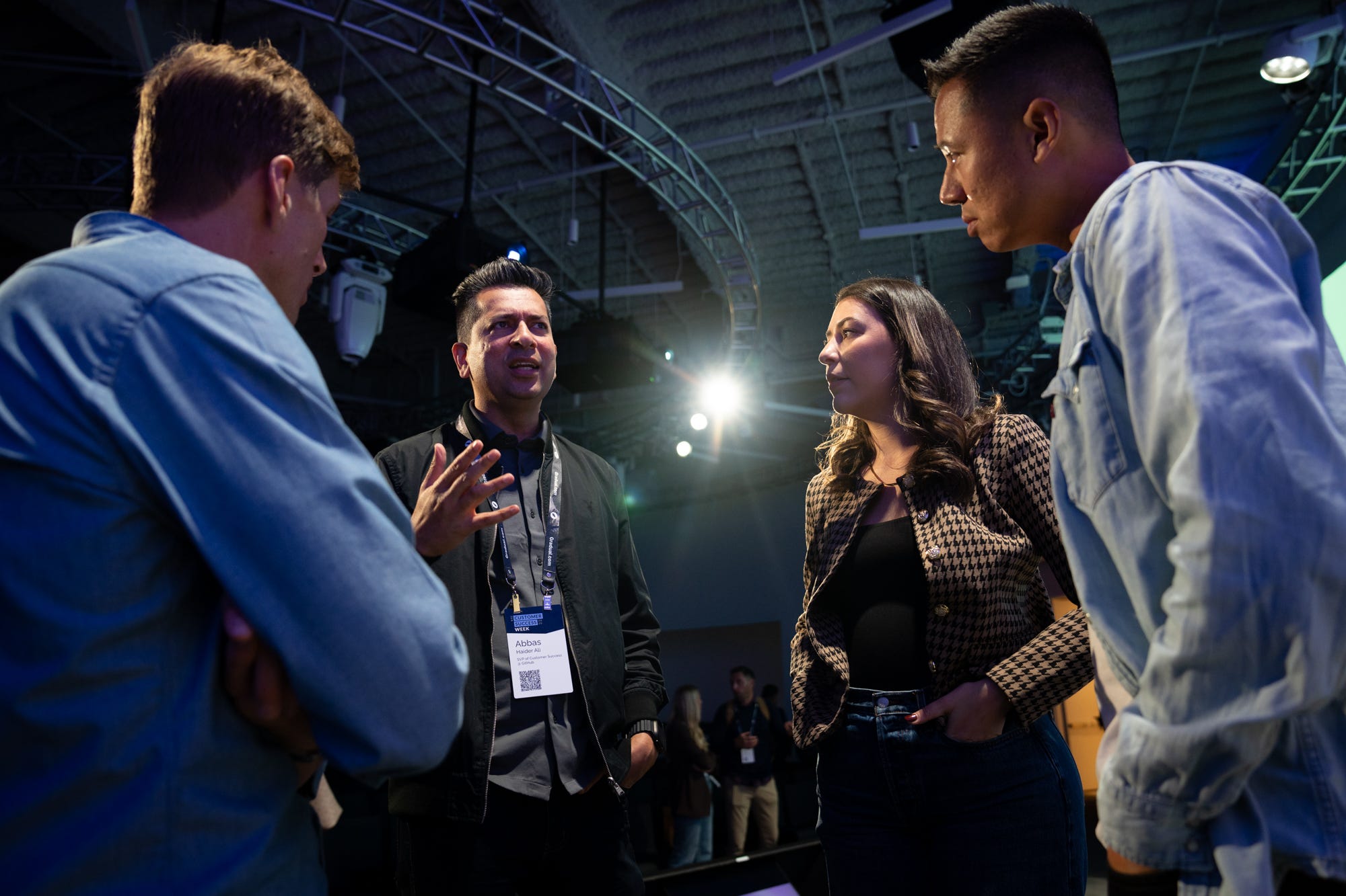 Operators in conversation at Customer Success Week